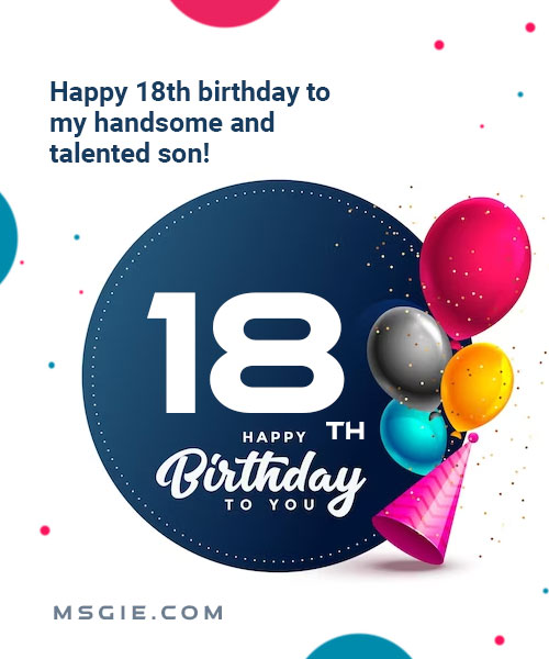 18th Birthday Wishes For Son